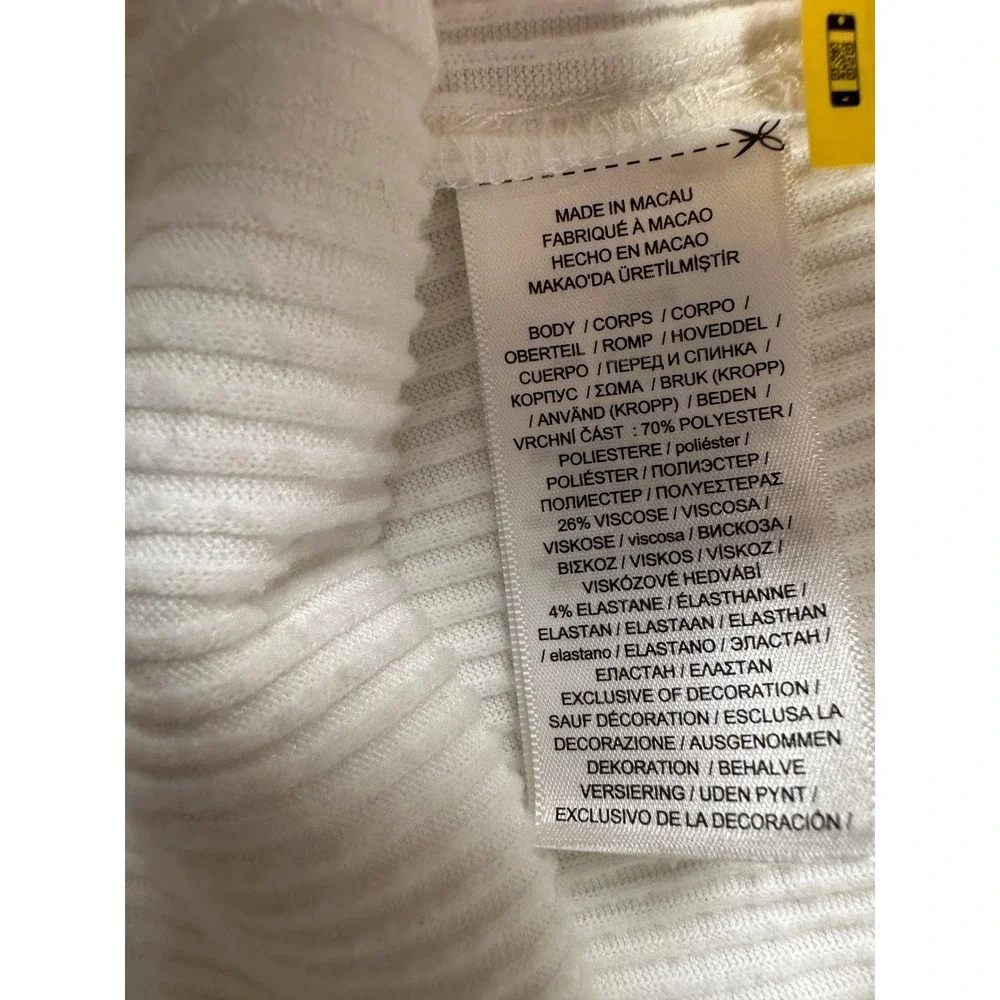 Polo Ralph Lauren Girls‎ Ribbed Knit Leggings Cream White Size L 12-14 Pony Logo